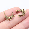 Five Loop Crescent Metal Earring Connectors for Jewelry Making view 7