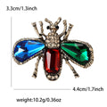 Faceted Crystal Bee Metal Brooch in Six Jewel Colors view 6