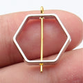 Open Hexagon Small Hole Beads in Five Finishes for Jewelry Making view 7