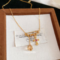 Paperclip Chain Cross and Pearl Pendant Necklace Fashion Jewelry view 4