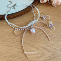 Lace Pearl Strawberry Choker And Flower Bead Stud Earrings view 4