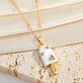 Gold Tone Crystal Heart Ice Pop Pendant Necklaces in Five Colors view 7