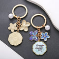 Blue-Led Four-Style Mother's Day Butterfly Flower Keychain Collection view 2
