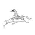 Crystal Running Horse and Shooting Star Brooch Lapel Pin view 2