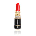 Red Lipstick Brooch With Crystal Band in Gold or Silver Tone view 1