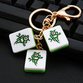 Mahjong Tile Keychains in Four Motifs with Assorted and Bell Pendant Options view 8