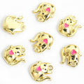 Tiny Elephant Enamel Charms in Ten Bright Colorways view 6