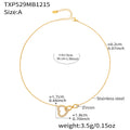 Gold Infinity Heart Zircon Necklace And Bracelet Set view 7