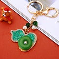 Jade Look Gourd Keychains in Yellow and Green Finishes view 1