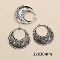 Bohemian Silver Tone Connector Pendants in Eight Ornate Designs view 4