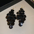 Layered Shell Disc Cluster Hook Earrings In Six Colors view 11