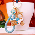 Jeweled Motorcycle Keychains in Four Colors with Fortune and Plain Loops view 4
