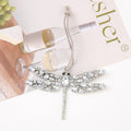 Rhinestone Butterfly Dragonfly Hanging Ornament Silver Metal view 7