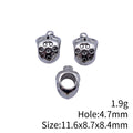 Textured Strawberry Large Hole Metal Bead for Jewelry Making view 3