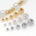Cross Fluted Faceted Metal Spacer Beads for Jewelry Making view 1