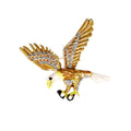 Gold Tone Eagle Enamel Metal Brooch Pin for Jackets and Lapels view 5