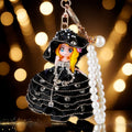Pearl Ballgown Doll Keychains in Black White and Assorted Colors view 7