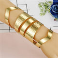 Gold Tone Wide Openwork Cuff Bracelets in Nine Geometric Designs view 8