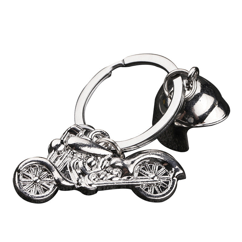 Harley Motorcycle Helmet Zinc Alloy Metal Keychain Gift Pendant