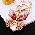 Crystal Wing Butterfly Keychains in Red Green Purple and Random Colors view 2
