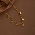 Gold Tone Multi Heart Dangle Adjustable Chain Bracelet view 2