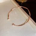 Twisted Metal Open Cuff Bracelet In Four Polished Colors view 9