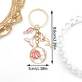 Pink and Blue Mermaid Dolphin Shell and Starfish Keychains view 7