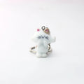 Flocked Resin Cat Keychains Holding Fish 6 Color Styles view 2