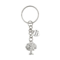 Silver Tree of Life Thank You Heart Split Ring Keychain view 5