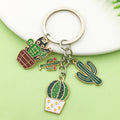 Cactus Charm Keychains, Multicolor And Silver-Tone, 2 Styles view 1