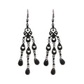 Filigree Teardrop Chandelier Hook Earrings in Two Tones view 5