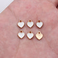 Small Enamel Heart Charms in Blue Black and White Colorways view 8