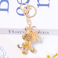 Rhinestone Cow Keychain Gold Clasp Red Pink Purple Blue view 4