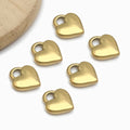 Stainless Steel Boho Radiant Heart Charm Pendant for DIY Necklace and Earrings
