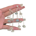 Pastel Bell Flower Chain Drop Earrings in Two Colors view 5