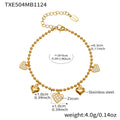 Heart Zircon Ball Chain Necklace Bracelet Earring Set view 10