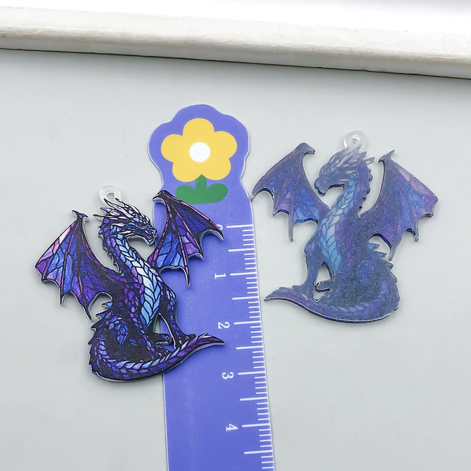 Acrylic Double Sided Dinosaur Charm Pendant for DIY Earrings Necklace Jewelry Accessories