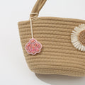 Pink Seed Bead And Pearl Seashell Charm Pendant For Bags view 1