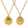 Titanium Steel Sun Eye Zircon Pendant Necklace 4 Options view 5