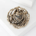 Pearl Nest Wreath Brooch in Gold and Silver Tones Lapel Pin view 3