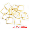 Gold and Silver Tone Square Open Frame Metal Charms view 11