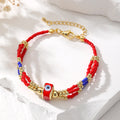 Multistrand Seed Bead Evil Eye Bracelets in Eight Colors view 8