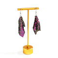 Purple Gradient Sequin Mesh Geometric Long Hook Earrings view 4