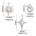 Crystal-Accented Gold Silver Moon Alloy Charms in 6 Styles view 2