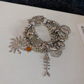 Silver Tone Layered Chain Charm Bracelet Fashion Jewelry view 6