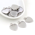 Polished Heart Cabochon Pendant Bases With Top Loop view 1