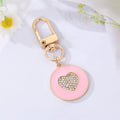 Gold Tone Crystal Heart and Star Medallion Clip Keychains view 6