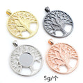 Tree of Life and Hamsa Dreamcatcher Pendants in Four Tones view 3