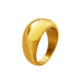 Irregular Smooth Arc Dome Rings Gold Steel Sizes 6-8 view 5