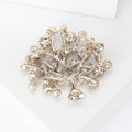 Colorful Crystal Tree Brooch with Polished Metal and Decorative Accents view 2
